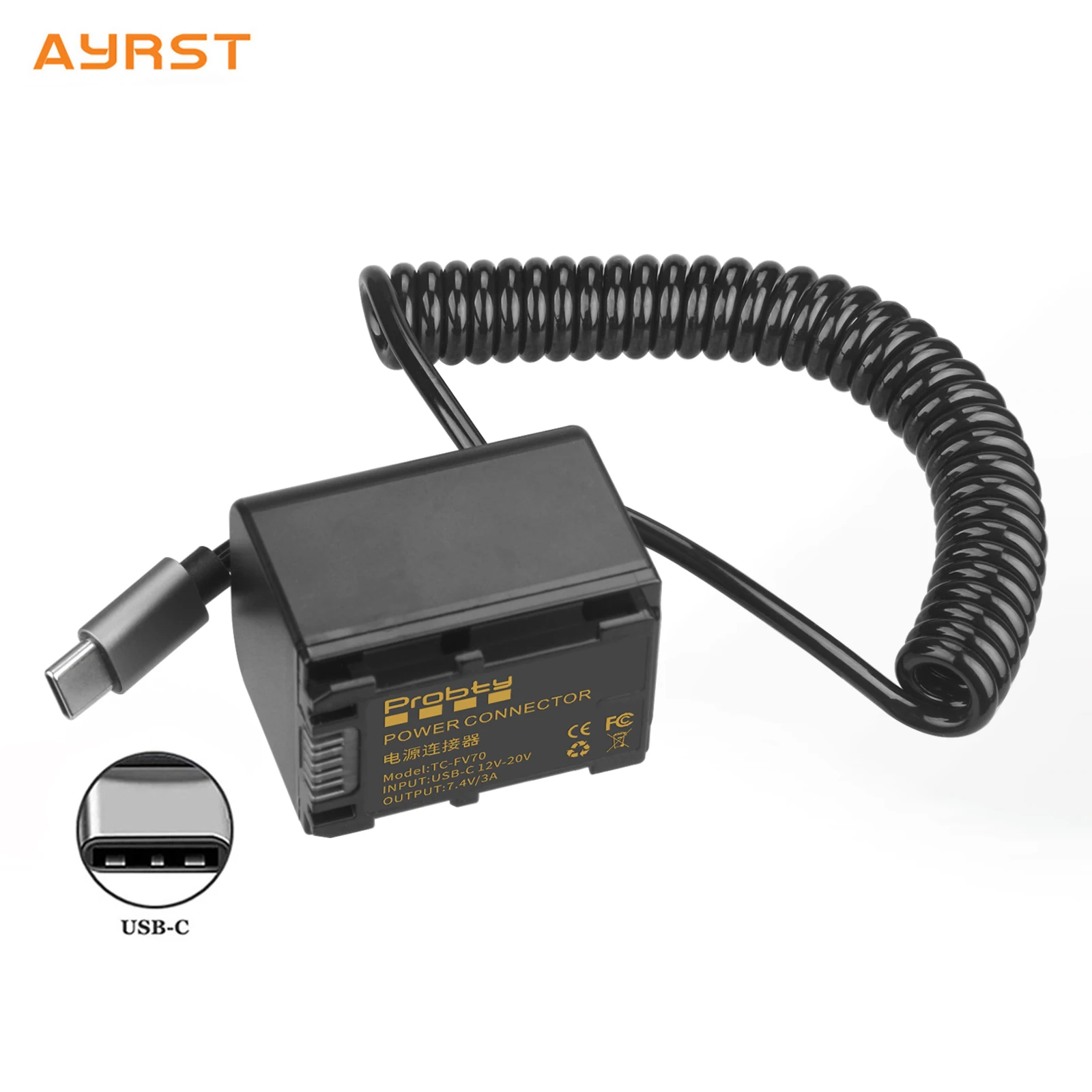 USB-C to NP-FV30 NP-FV40 NP-FV50 NP-FV70 NP-FV90 NP-FV100 Dummy Battery DC Coupler for Sony DVD SR HC Serial Cameras