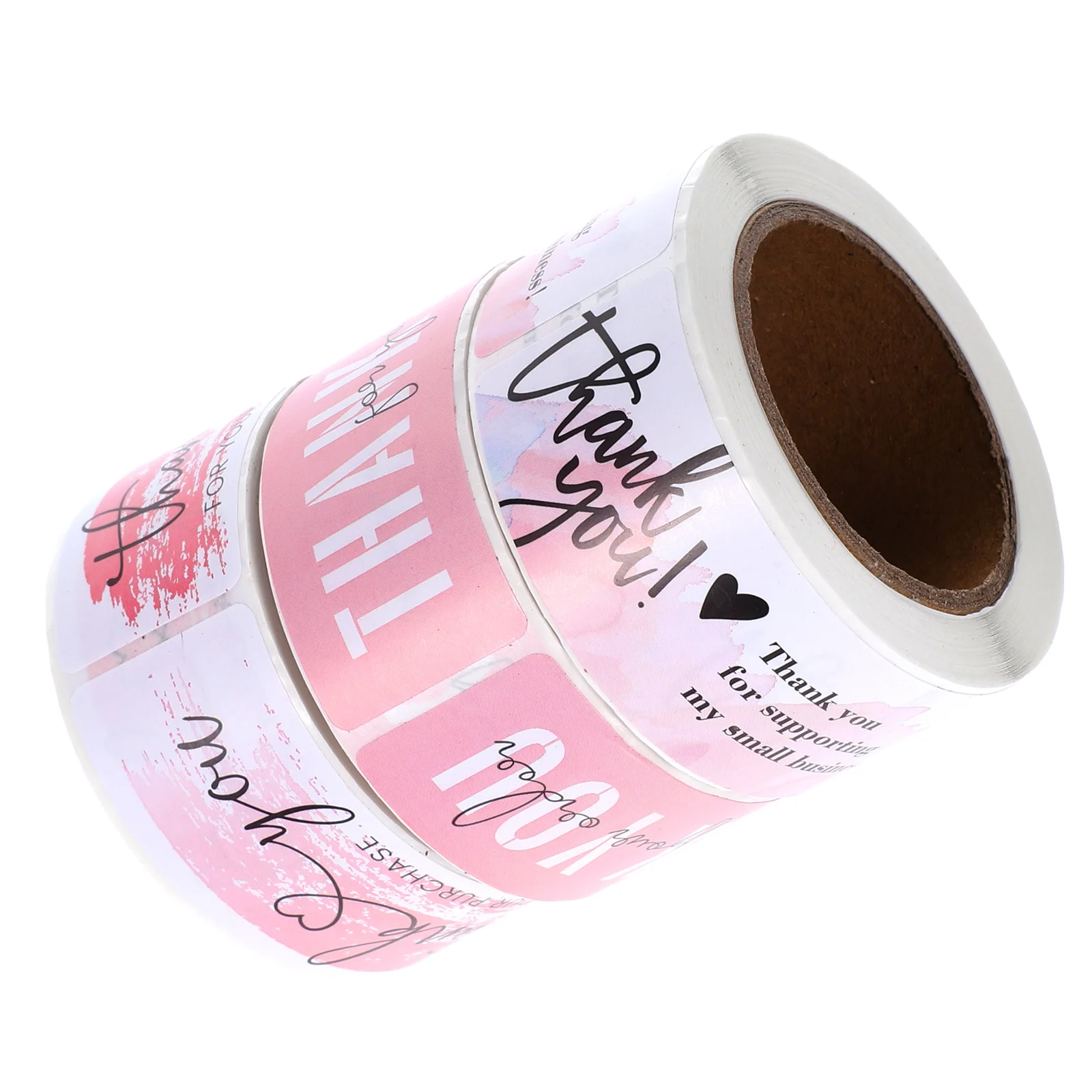 3 Rolls Seal Stickers Thank Theme Decorative Seal Sticker for Gift Wrapping Envelope Label Stickers for Packaging