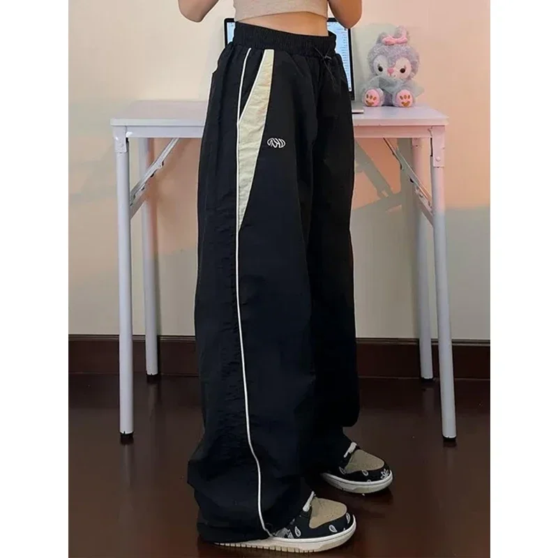 Women Baggy Harajuku Cargo Pants Streetwear Hop Wide Leg Pant Parachute Sweatpants Techwear Joggers Oversized Y2K Trousers