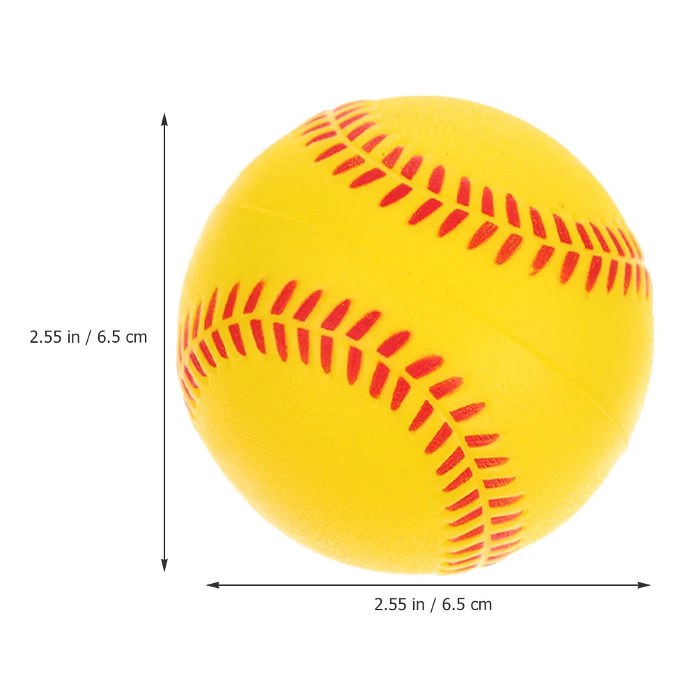 4 Pcs Sponge Kids Baseball Sports Training Balls Baseballs Softball Pu Toys Softballs Children