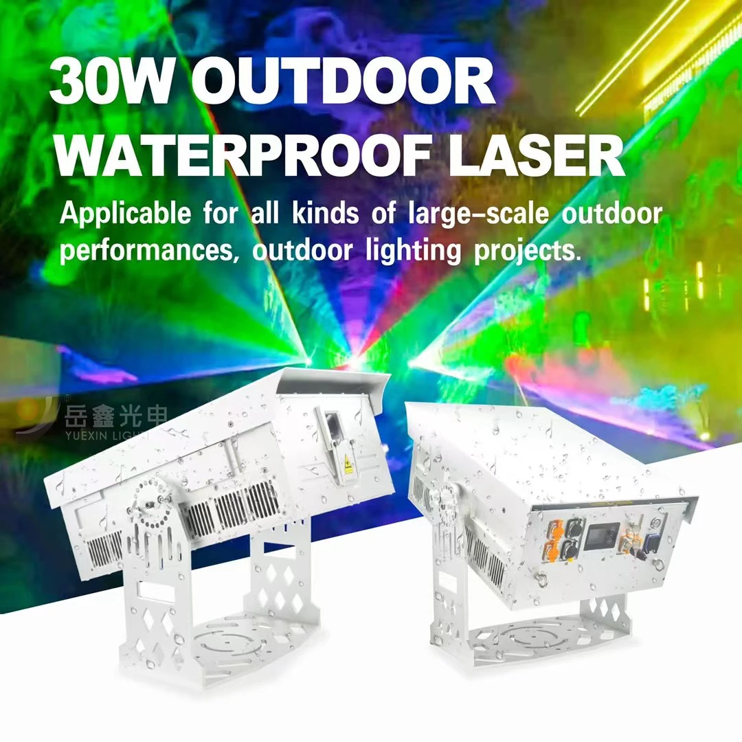 Yuexin High Power 30W Outdoor IP65RGB Stage Laser Project Light DJ Disco Party Lighting