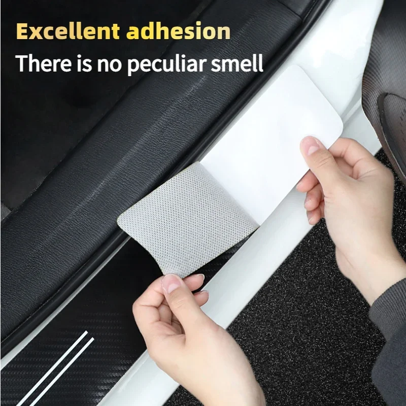 عتبة باب السيارة ألياف الكربون ملصق عتبة الجانب المضادة للخدش الشريط مقاوم للماء لشيري تيجو 2 3 4 6 7 8 3X 5X Pro T11 5X Glx #2