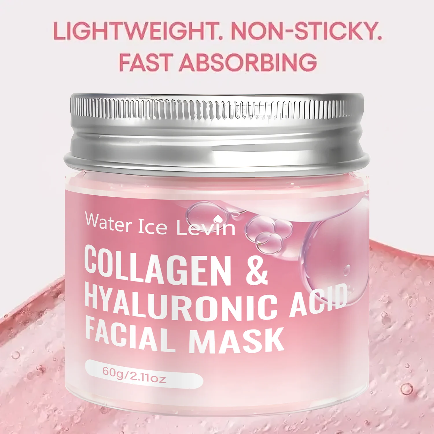 Collagen & Hyaluronic Acid Facial Mask – Firming Moisturizing Face Mask with Niacinamide, Anti Aging Skin Care – 60g