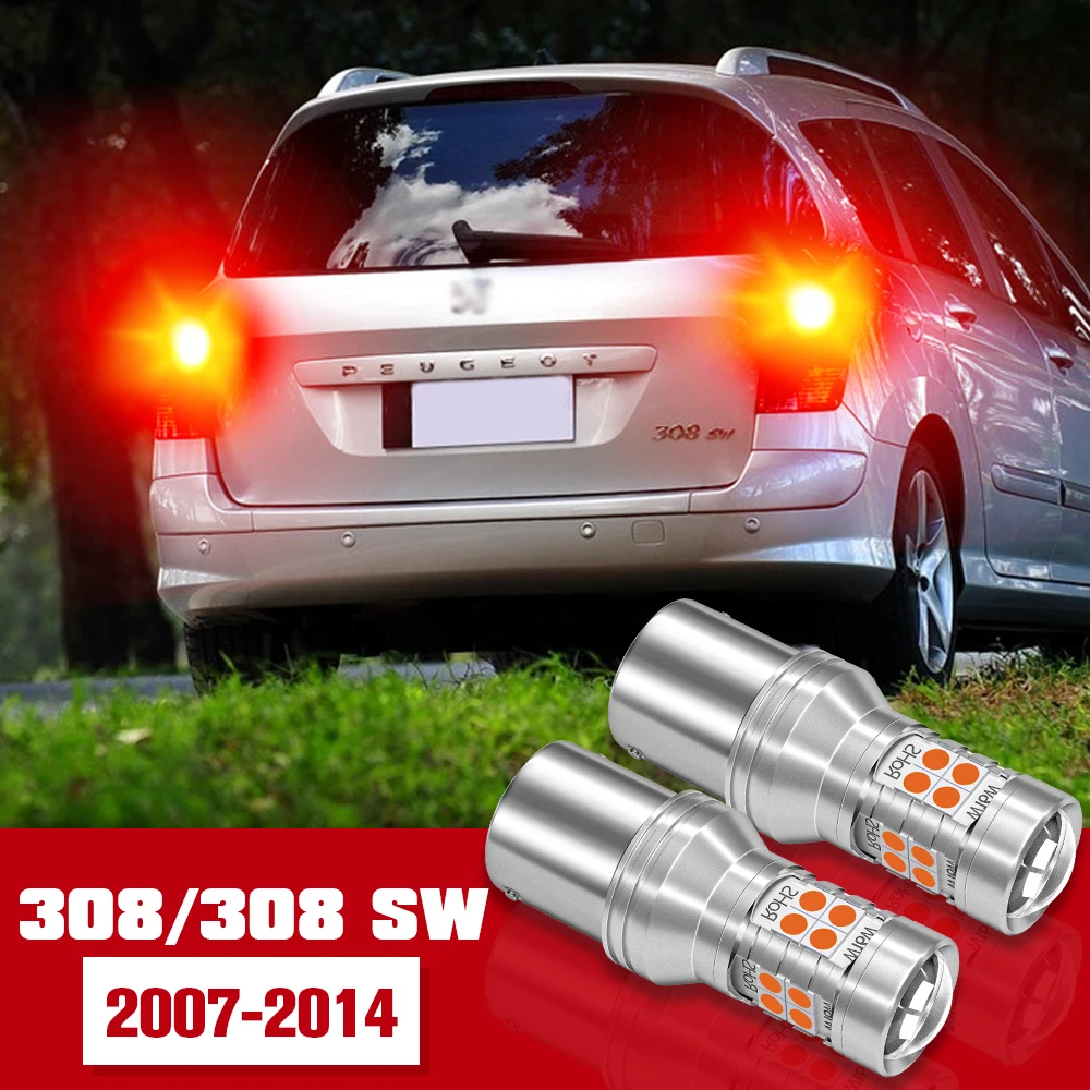 

2pcs LED Accessories Brake Light Bulb Lamp For Peugeot 308 SW I 2007-2014 2008 2009 2010 2011 2012 2013