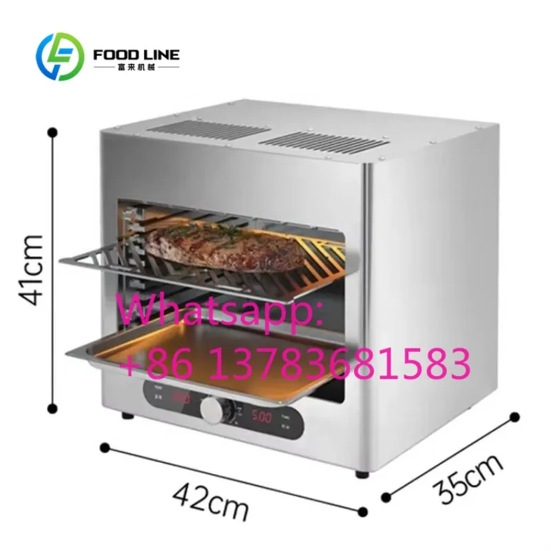 Customized 800 Degree High Temperature Commercial Electric Oven Fully Automatic Frying Steak Machine Steak Grill