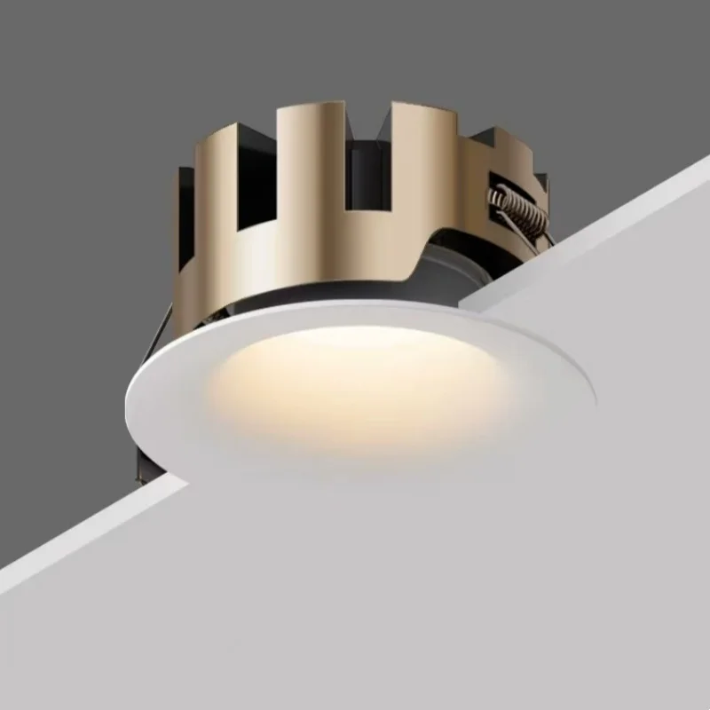 Curved outer ring narrow edge hidden lamp COB spotlight high luminous efficiency eye protection household lamp