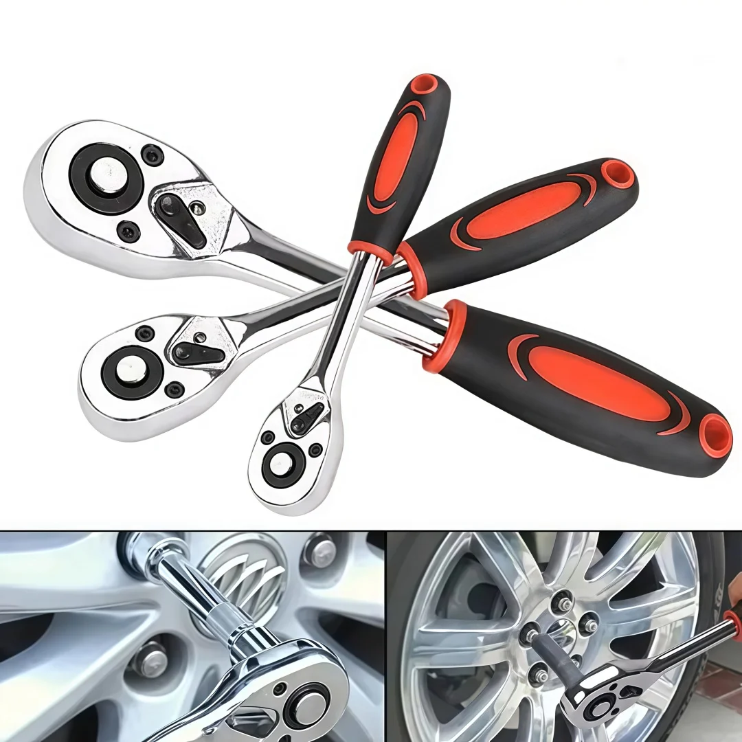 Quick Release Socket Wrench With Vanadium Steel 24 Tooth Ratchet Wrench For Automotive Repair Hardware Tools