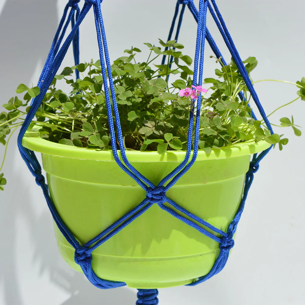 

Plant Hanger Blue Durable Natural Jute for Indoor Outdoor Ceiling Deck Balcony Pot Plant Holder Flower Pot Decoration