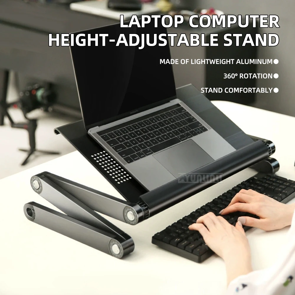 Foldable And Adjustable Bed Computer Desk Desktop Cooling Laptop Stand Standing Office Desk for Learning