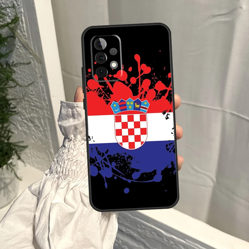 Croatia Flag Case For Samsung Galaxy A54 A34 A13 A23 A33 A53 A73 A12 A14 A22 A32 A52 A51 A71 A21S Coque