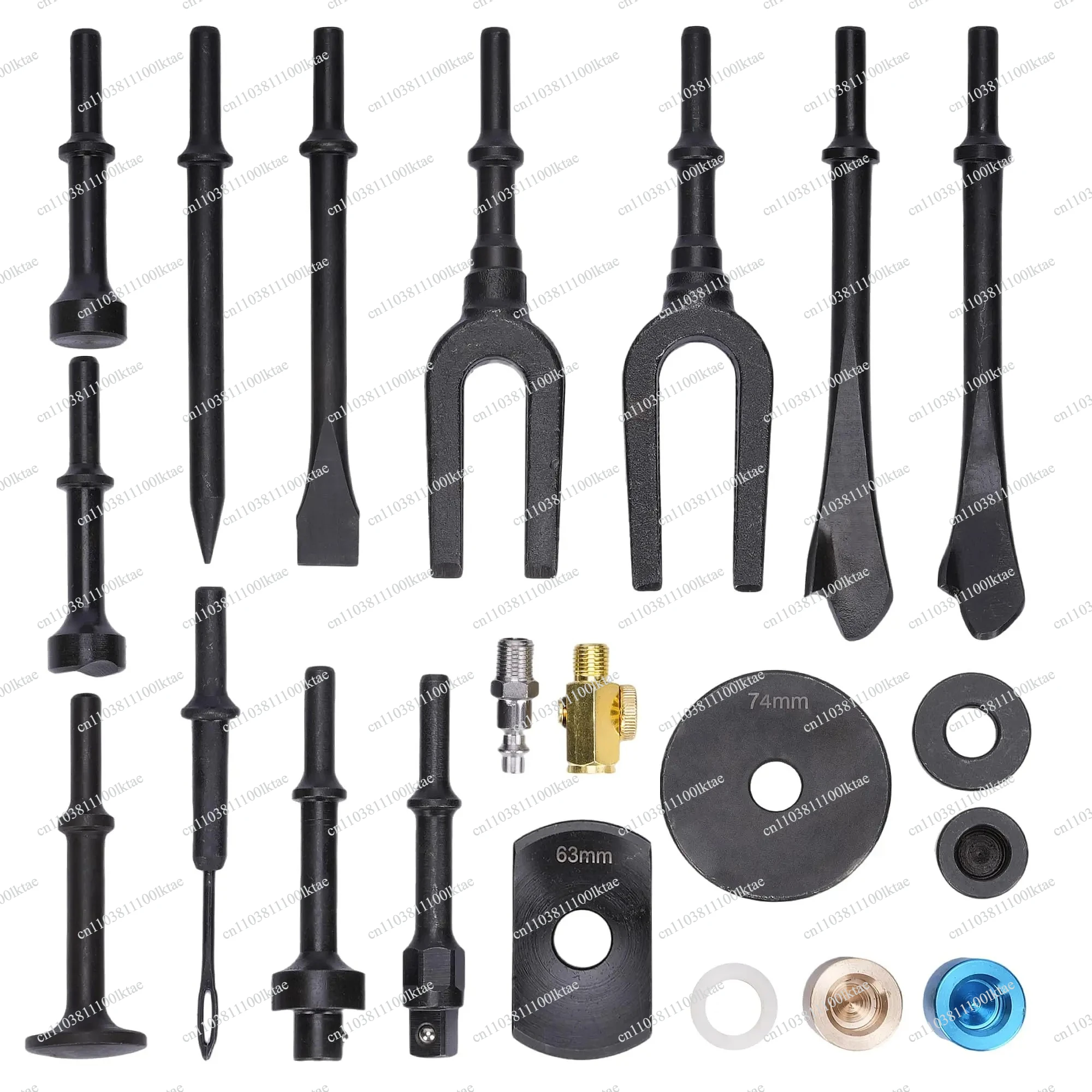 Air Hammer with 19-Piece Tool Plus Set, Multifunctional Pneumatic Hammer Kit with With Quick Change Retainer, Carrying Case
