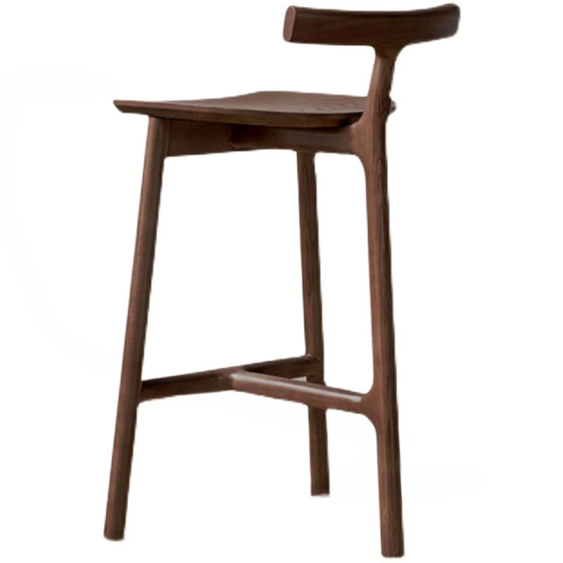 

Nordic Kitchen Bar Chair Design European Wooden Dining Reinforce Room High Bar Stools Restaurant Household Items