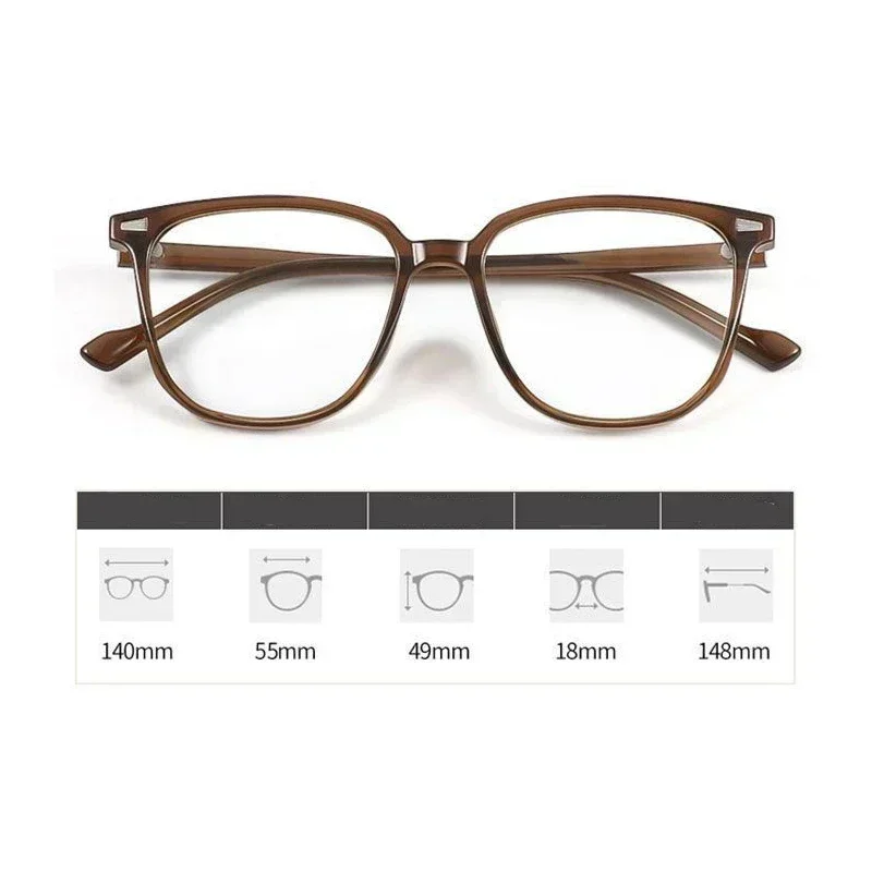 Sunglasses New Color Changing Myopia Glasses Blue Light Blocking Round Frame Eyewear Women Computer Photochromic Eyeglasses