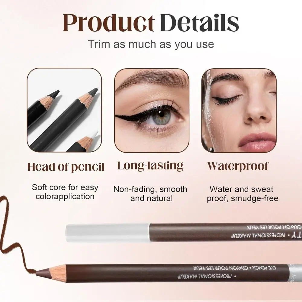 Novo lápis de sobrancelha à prova de manchas, à prova d'água, natural, caneta de sobrancelha de longa duração, fácil coloração, intensificador de sobrancelha