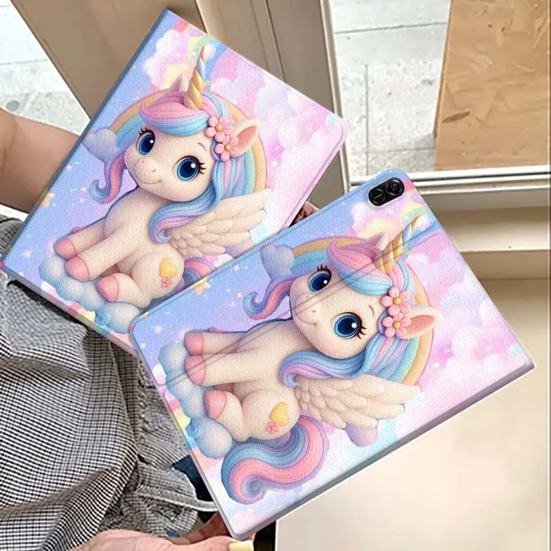 

Anime Unicorn Design Tablet Case For Huawei MatePad M5 T5 SE 11 Pro Honor Tab 5 V7 V8 X9 GT 10.1 10.8 Inch