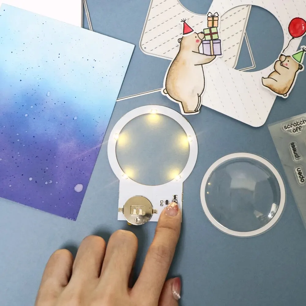 Halo Lights & Easy Lights for Making Light-Up Cards Self-Adhesive Light-Up Units with Warm White LEDs For DIY Crafting Projects