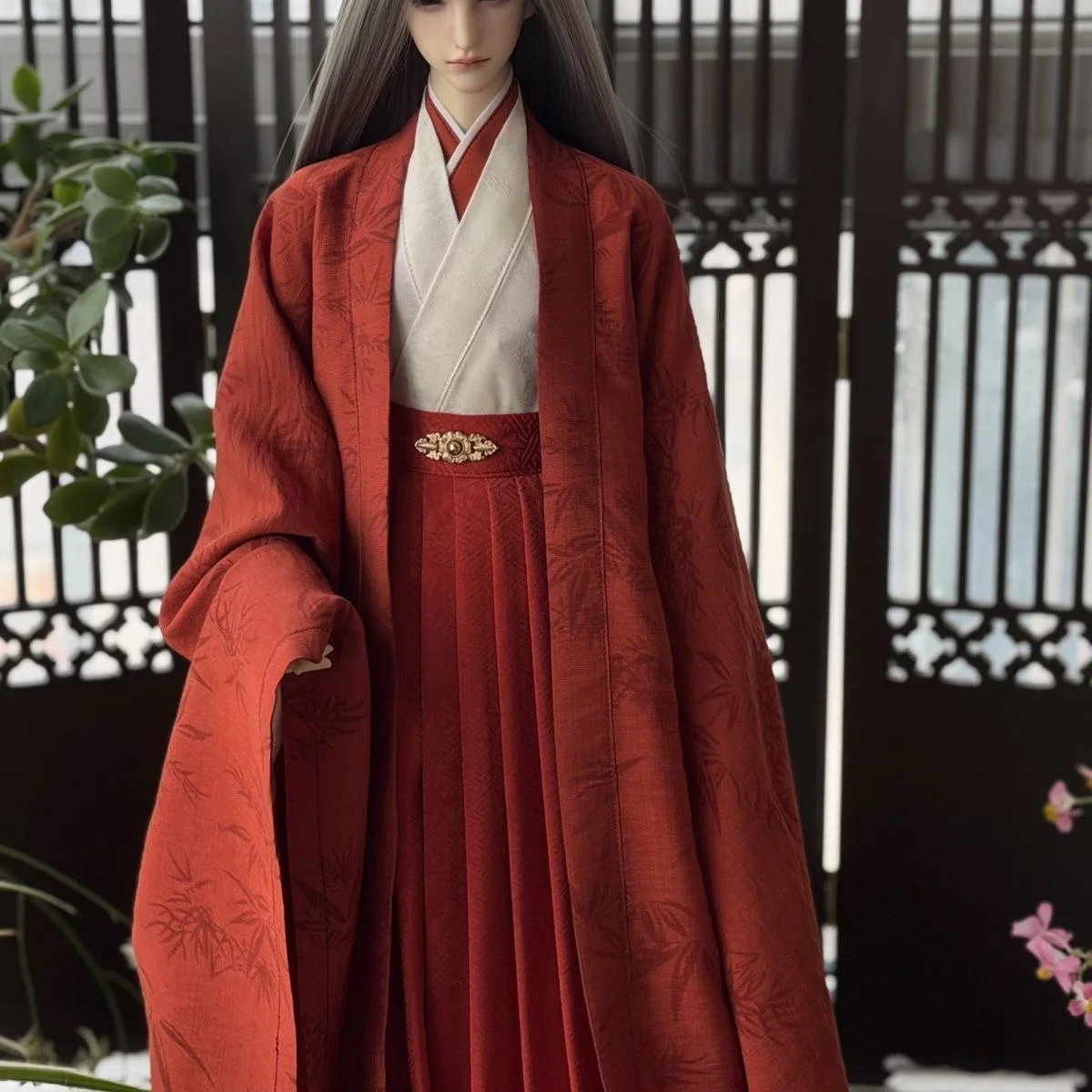 vetements-de-poupee-bjd-a-l'echelle-1-3-jupe-de-style-ancien-rouge-robe-de-poupee-1-4-1-6-livraison-gratuite