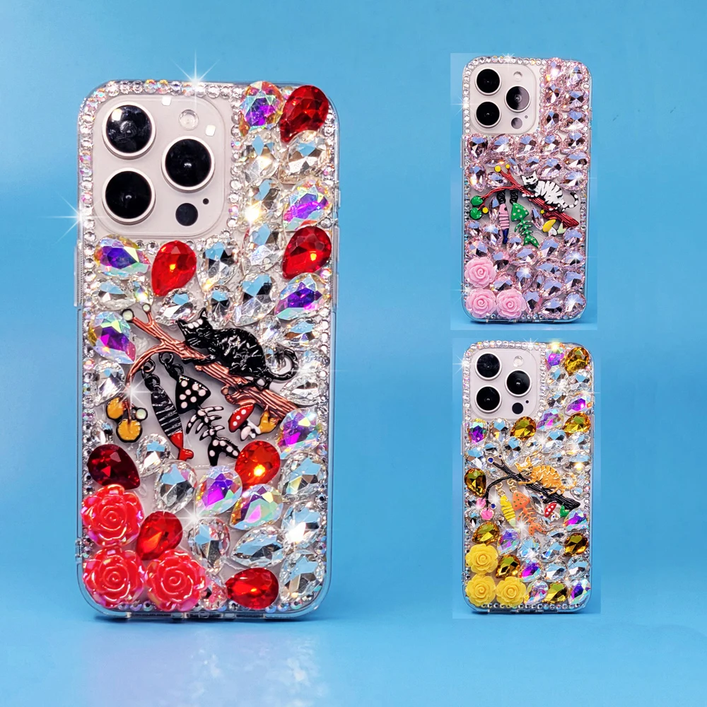 

Rhinestone Case for Samsung Galaxy S24 S23 S22 S21 S20 Ultra Plus FE Case Diamond Phone Cover Sunjolly for Galaxy S24 Ultra Case