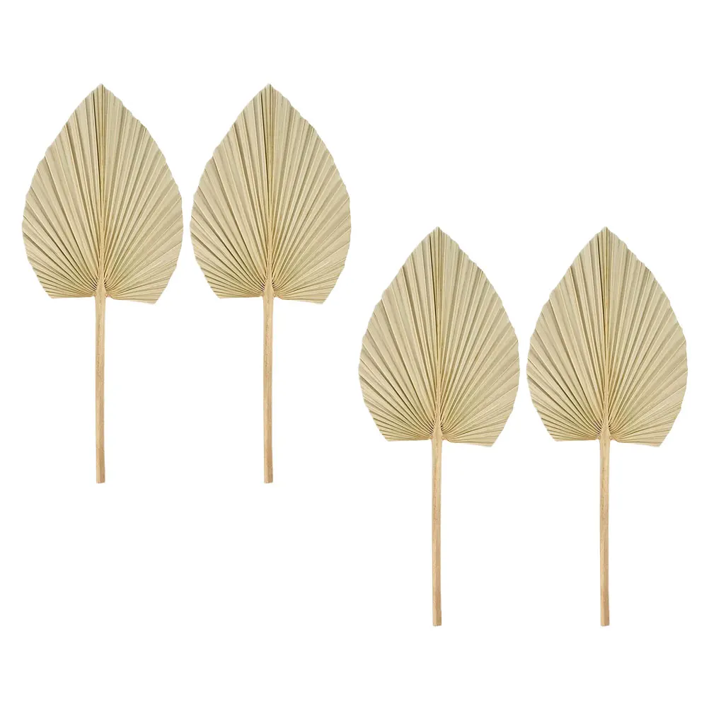 

4pcs Dried Palm Leaf Decor Natural Wedding Layout Flower Adornment Photography Prop Festival Scene Home FallPlant