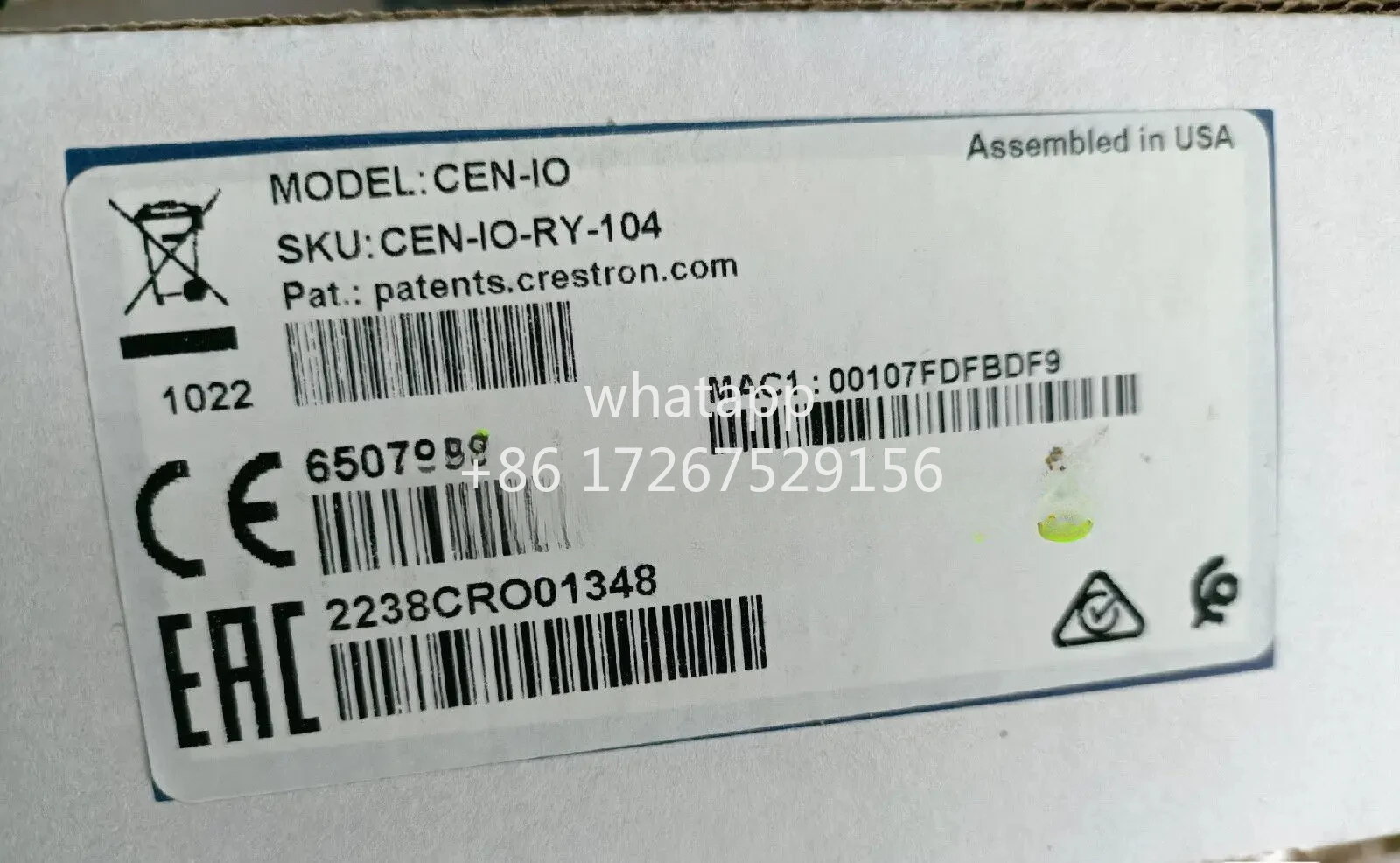 

Совершенно новый проводной Ethernet-модуль CEN-IO-RY-104 Crestron