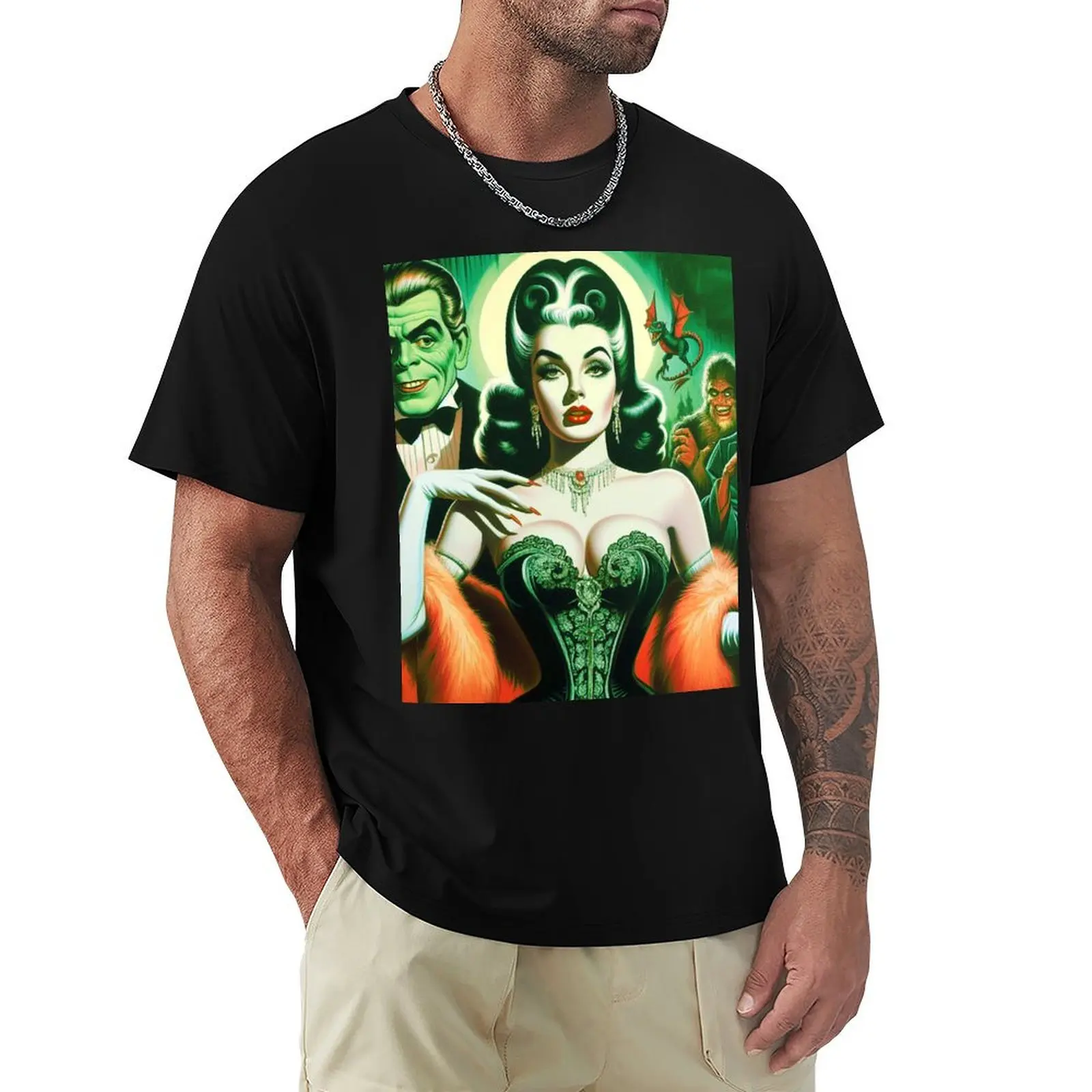 

Vintage Beauty Vampire Woman T-Shirt shirts graphic animal prinfor boys blacks sweat men graphic t shirts