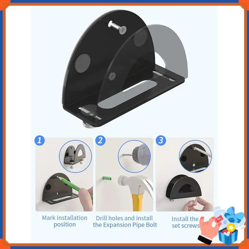 Compact Smart TV Box Holder Wall Mounted Stand For  Tvs Router Modem Harddisk Or Other Media Player Thick Metal