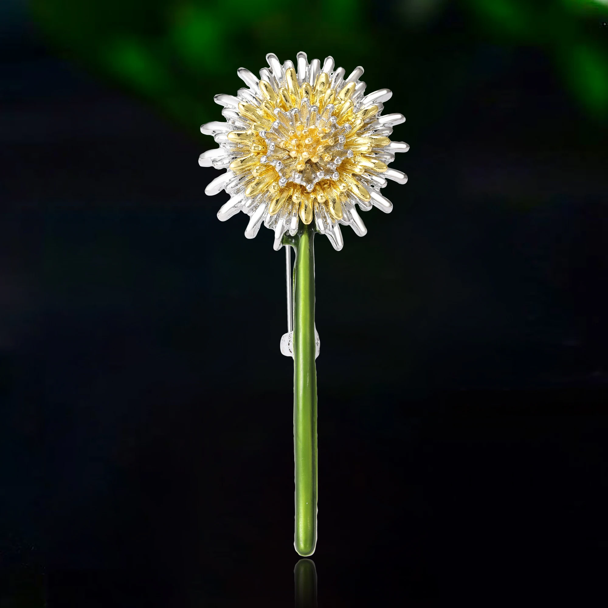 Mode Emaille Gänseblümchen Löwenzahn Broschen für Frauen Unisex Pflanze Blume Pins Event Lustige Luxus Geschenke Neujahr Freunde Dekoration