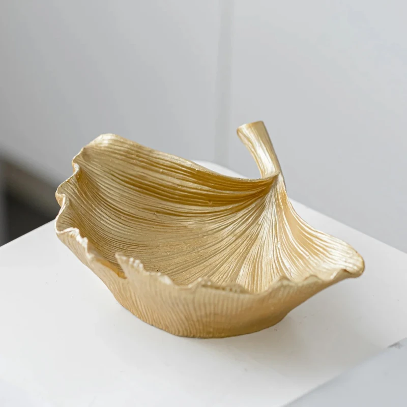 1pcs Ginkgo-colored Shape Storage Decoration Environmentally Friendly Resinroom Decor Creative Home Storage Tray Ornaments