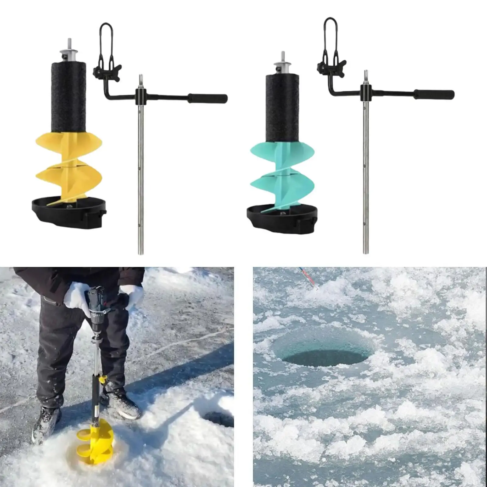 

Ice Auger Ice Fishing Auger Ice Fishing Burrowing Sturdy Nylon Fast Cutting Metal Ice Auger Bit Ice Fishing Accessories
