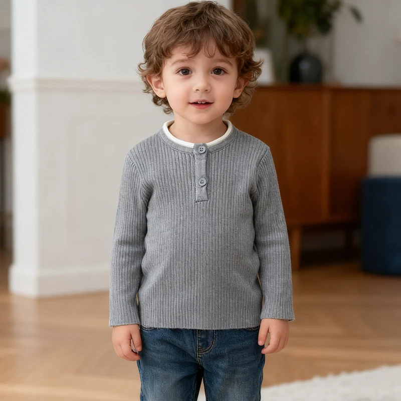 جديد ربيع 2026 بلوفر للأطفال حديثي الولادة من البنات والأولاد سترة للأطفال البنات والأولاد بلوفر منسوج ملابس أطفال من عمر 0 إلى 3 سنوات