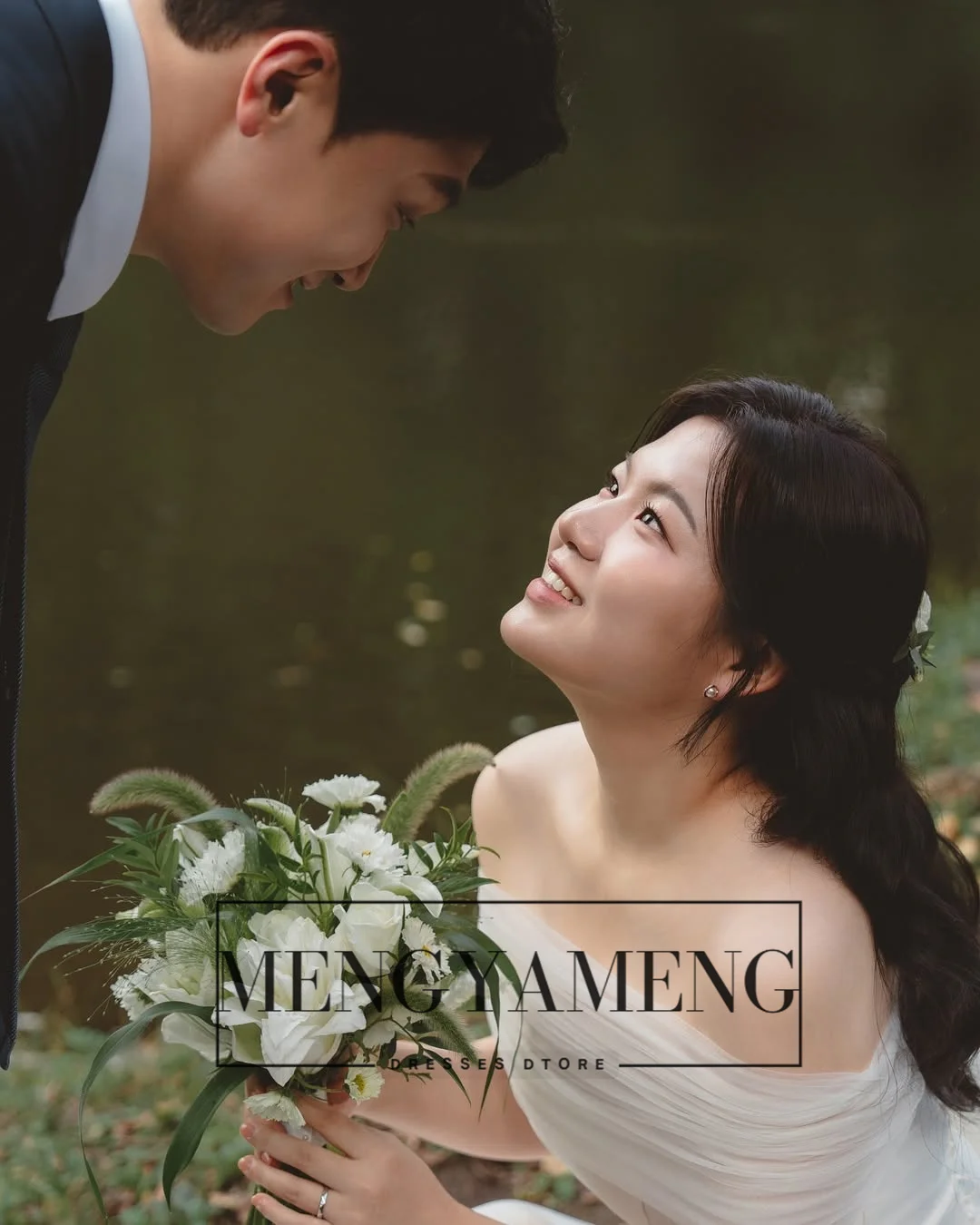 ZHUISHU Eleganti abiti da sposa coreani con scialle Personalizzato Una linea Abito da sposa Abito da servizio fotografico in raso per automatrimonio