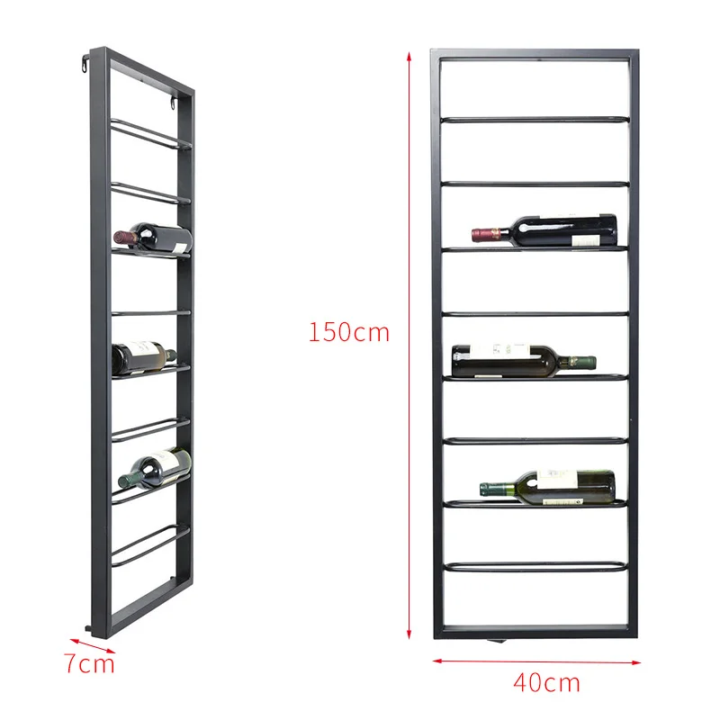Vetrina per vino dal design antico, semplice e minimalista, rustico, da cucina, per panettiere, da parete, estetica, in metallo, per vinoteca