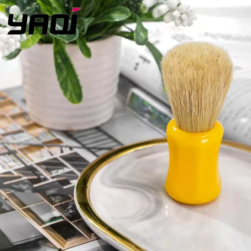 YAQI 22 мм Joy Butterscotch Handle Мужская помазок для бритья с мокрой щетиной — качество премиум-класса для ухода за волосами на лице и ухода за волосами