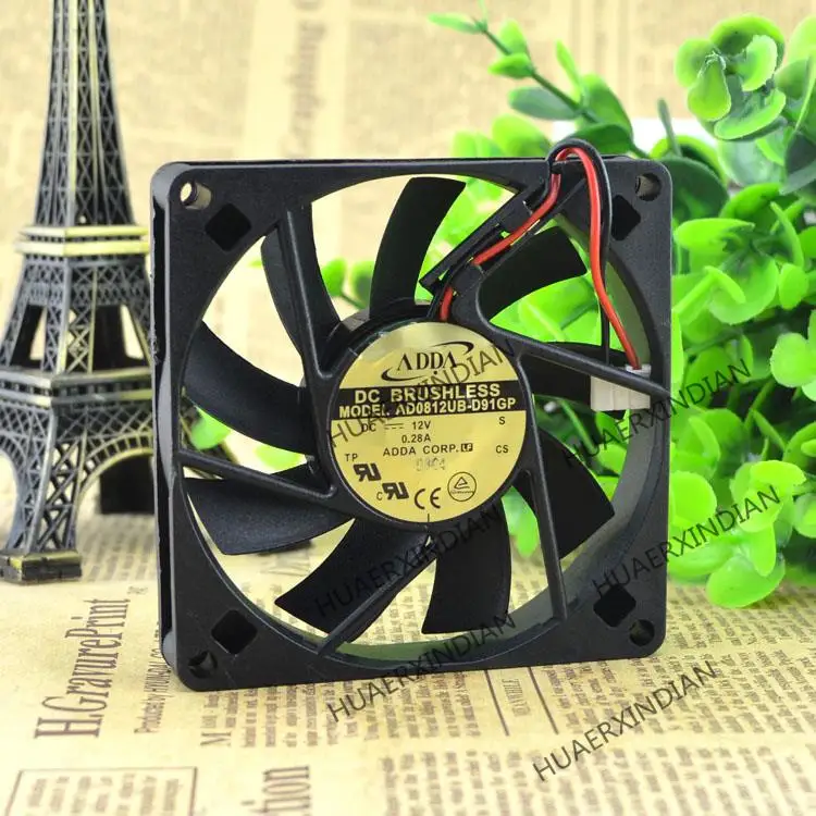 جديد 8015 AD0812UB-D91GP 12 فولت 0.28A 8 سنتيمتر/مروحة التبريد طقم تجميع