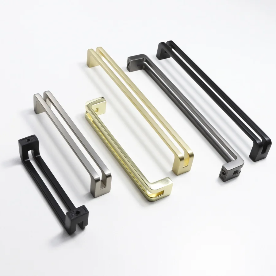 Modern Cabinet Door Handles Zinc Alloy Solid Wardrobe Drawer Door Pulls European Light Luxury Furniture Handle Hardware