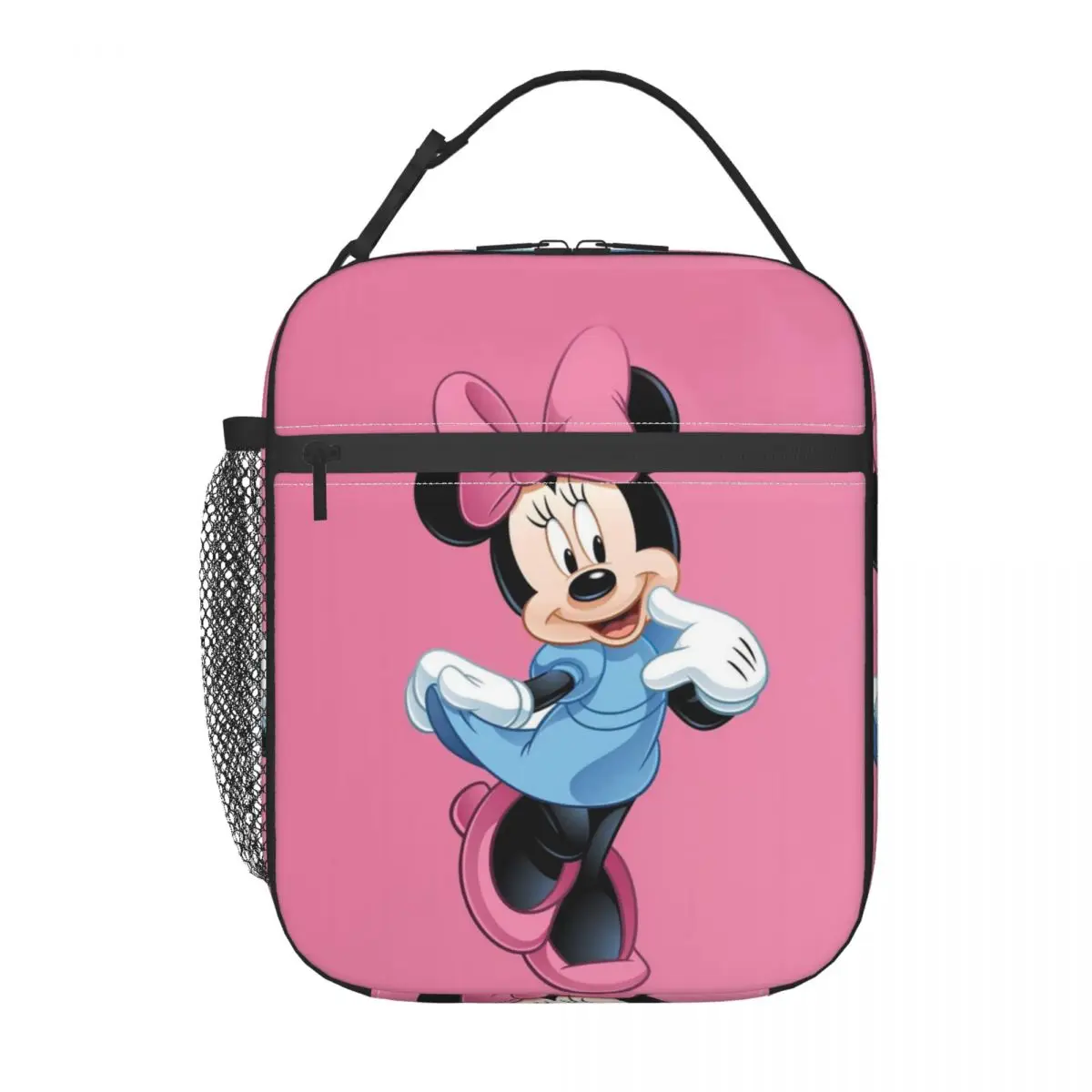 Custom Cartoon Mickey Mouse Minnie Insulated Lunch Bags Camping Travel Food Disney Portable Thermal Cooler Bento Box Children