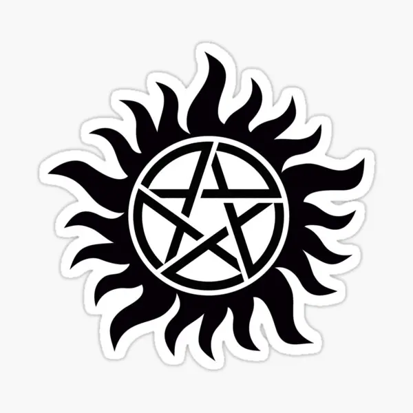 Supernatural Anti Possession Symbol  5PCS Stickers for Luggage Living Room Decorations Art Kid Bumper Laptop Decor  Funny Wall