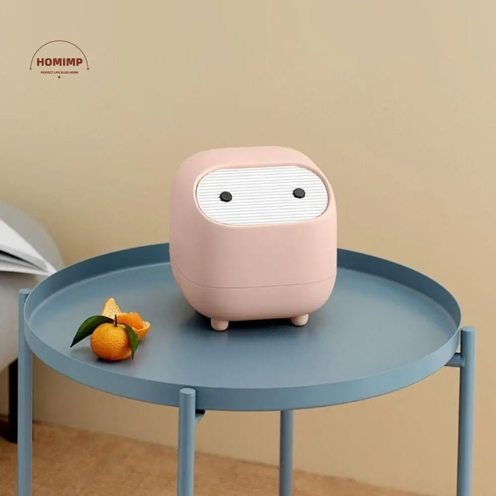 

Multifunctional Mini Desktop Trash Bin Double-Layer Press Type Small Trash Can with Lid Square Garbage Container Household