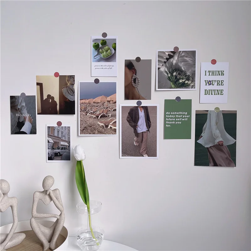 Ins Nordic Art Life Decorative Card Simple Style Home Decor Background Wall Sticker Creative Postcard Diy Photo Props 6 Sheets