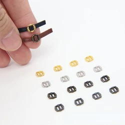 50pcs 3.5mm Mini Buttons Ultra-small Metal Buttons Belt Buckle Doll Bags Shoes DIY Doll Button Doll Clothes Accessories