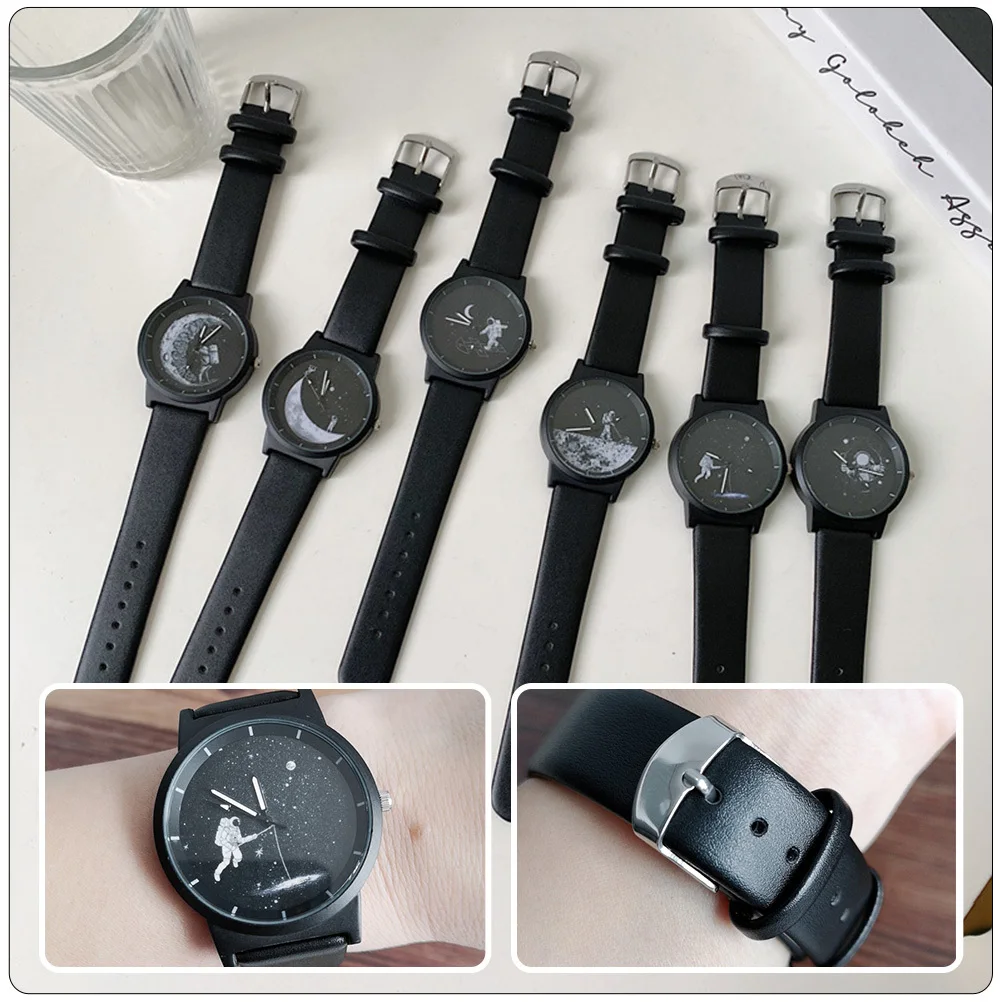 ساعة رائد الفضاء للنساء والرجال بحزام كلاسيكي متعدد الاستخدامات، حركة دقيقة موثوقة، ساعة يد أنيقة للهدايا