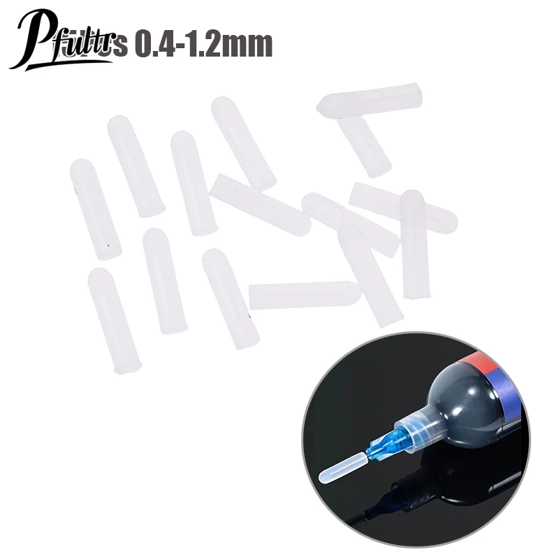 Hot 15Pcs Special Silicone Plug Head Use For 0.4-1.2mm Glue Dispensing Syringe Needle Seal Prevent Glue From Solidifying