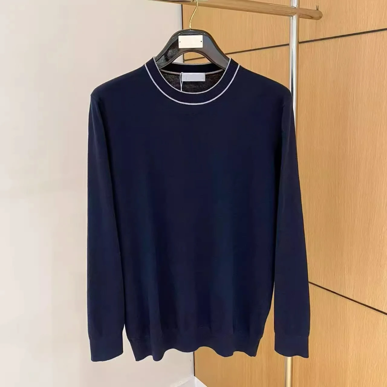 

BC итальянский осенне-зимний новый модный повседневный вязаный свитер в старом денежном стиле с круглым вырезом, мужской простой свитер с длинными рукавами