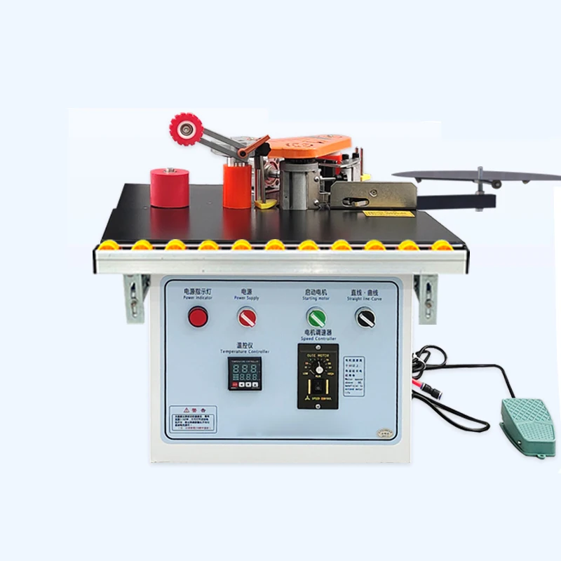 220V Woodworking Banding Machine Double Side Gluing Portable Edge Bander Woodworking Edge Banding Machine