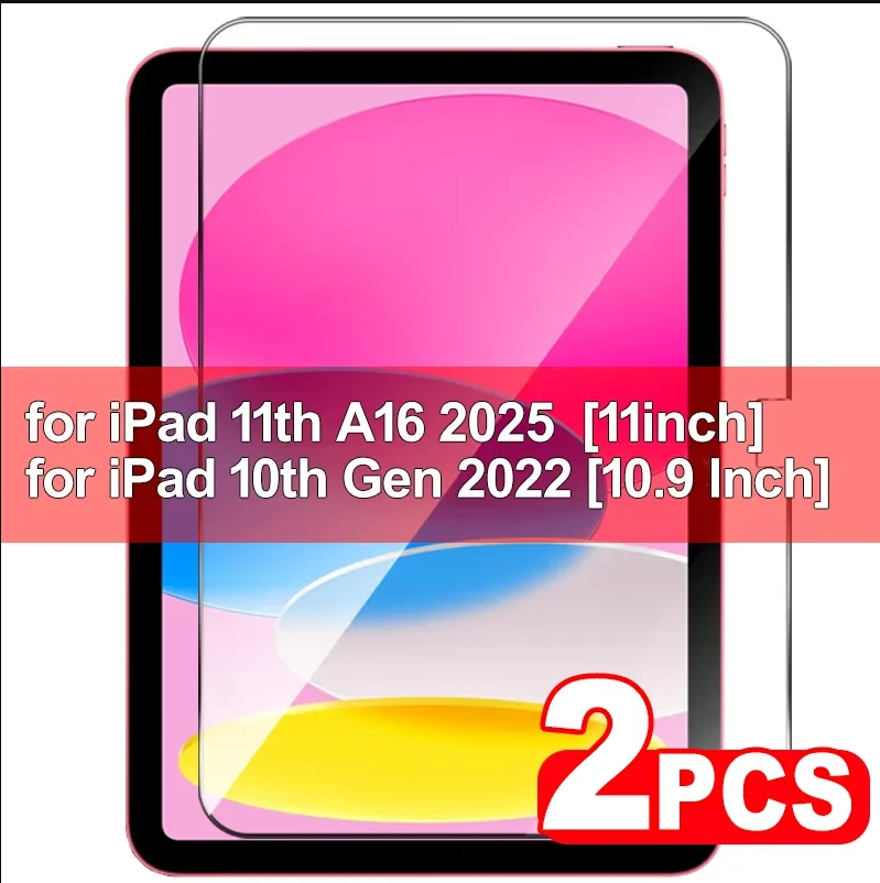 Displayschutzfolie für IPad 11. A16 2025 10. 2022 10,9 Zoll/iPad Air13 13 Zoll Air11 11 Zoll gehärtetes Glas für IPad 11. Air 13 11