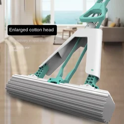 Retractable Foldable Large Rubber Cotton Mop System, Household Tile Flooring, Bathroom Cleaning Scraper, Retractable Long Handle