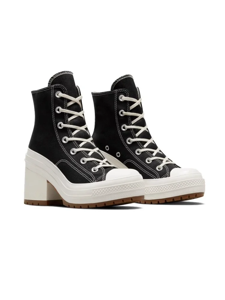 Baskets à plateforme pour femmes, chaussures en toile personnalisées à talons luxry, Skateboard à lacets, baskets d'extérieur décontractées à la mode, grande taille 36-42