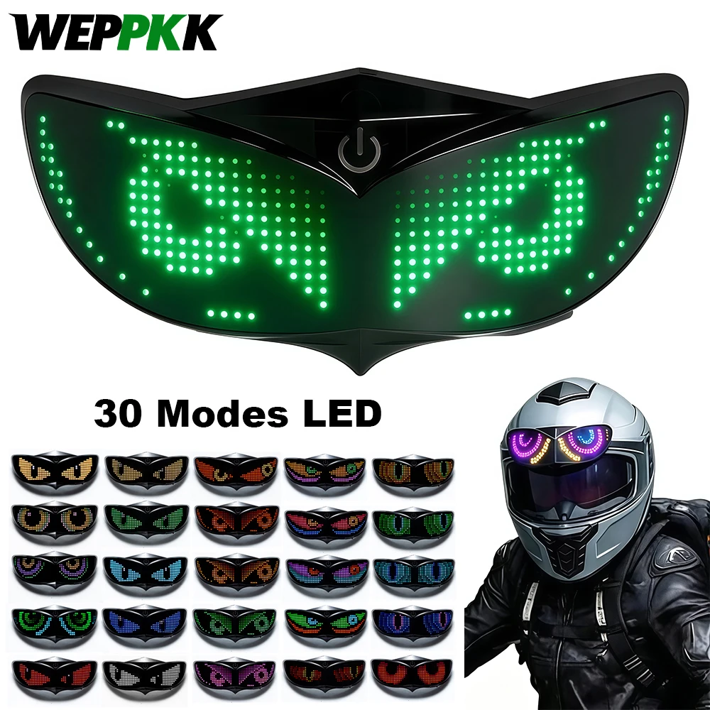 1Set Smart LED Helmet Display (Without Helmet) with Customizable Patterns for Scooter, Bicycle, Skateboard Bicycle Helmet Light