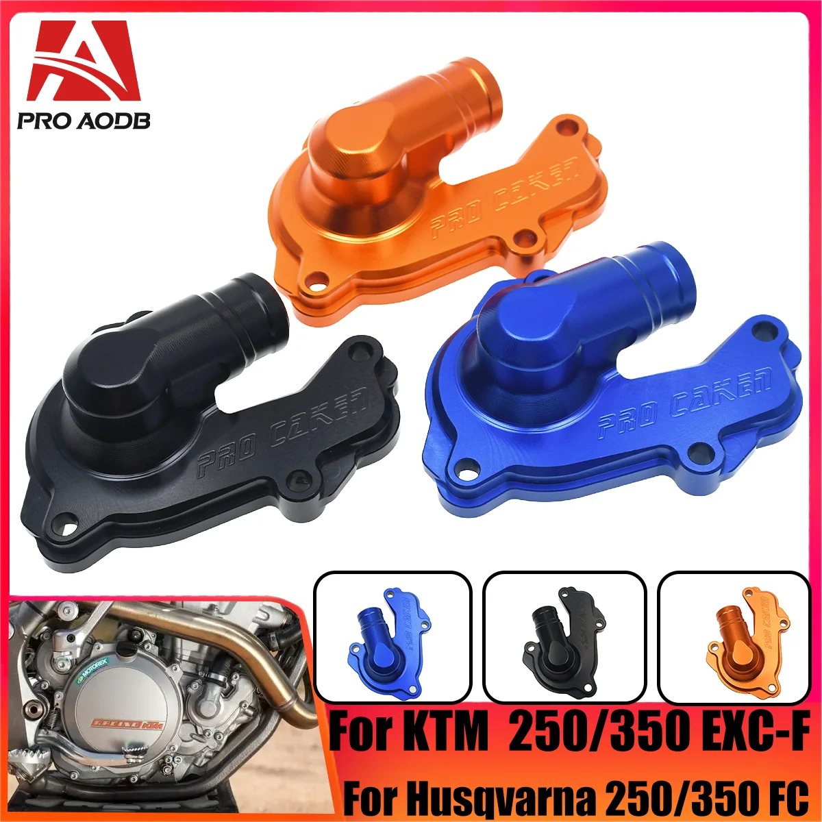 

CNC Aluminium Water Pump Guard Cover Protector cover For Husqvarna FC FE FX 2023 For KTM EXCF SXF XCF XCFW 250/350 EXC-F SX-F