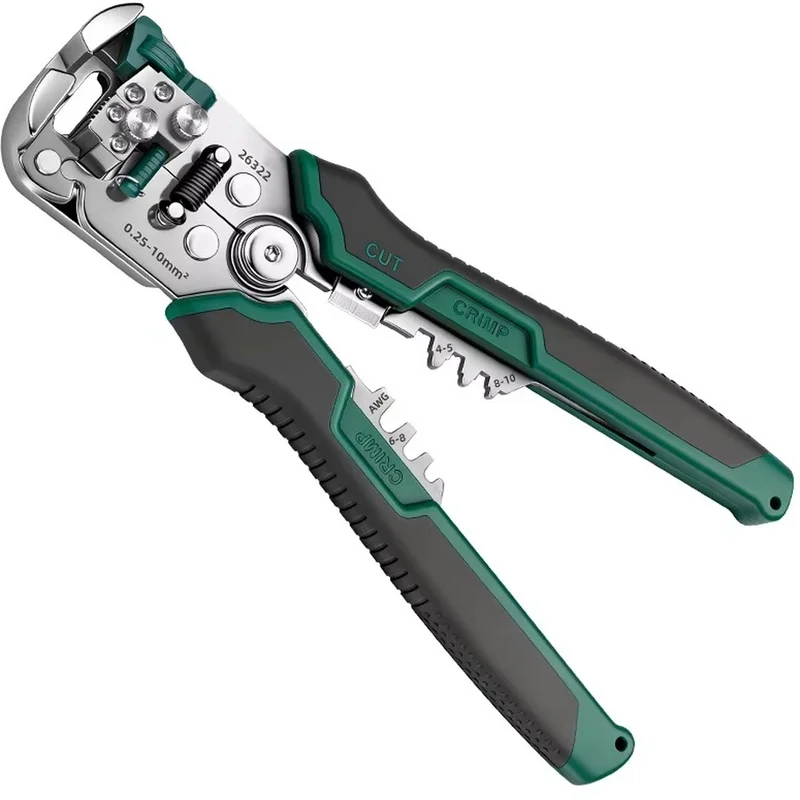 DT16 2-in-1 Wire Stripper and Crimper Pliers Automatic Cable Peeler Electrical Terminal Tool for DIY and Professional Use